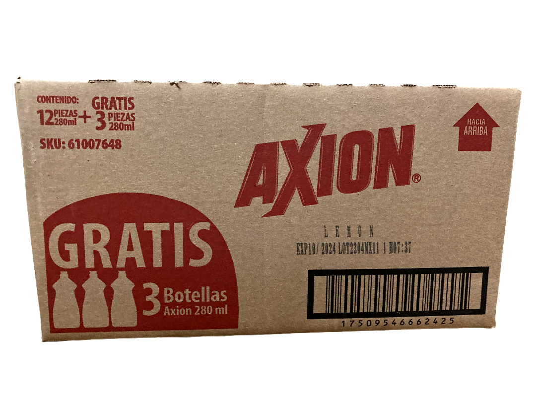 AXION LIQ.LIMON 12 280ML MAS 3PZS