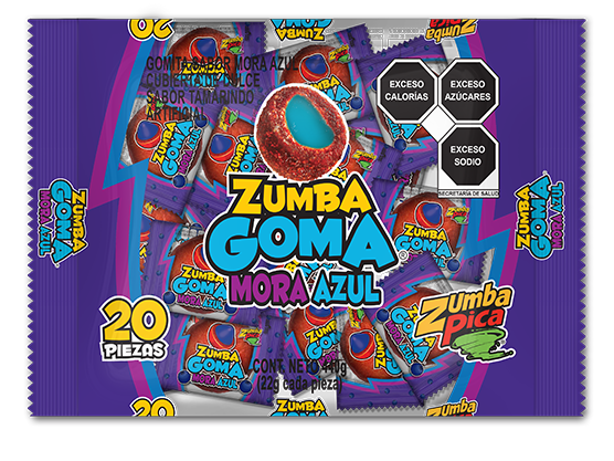 ZUMBA GOMA MORA AZUL 20 20 PZAS