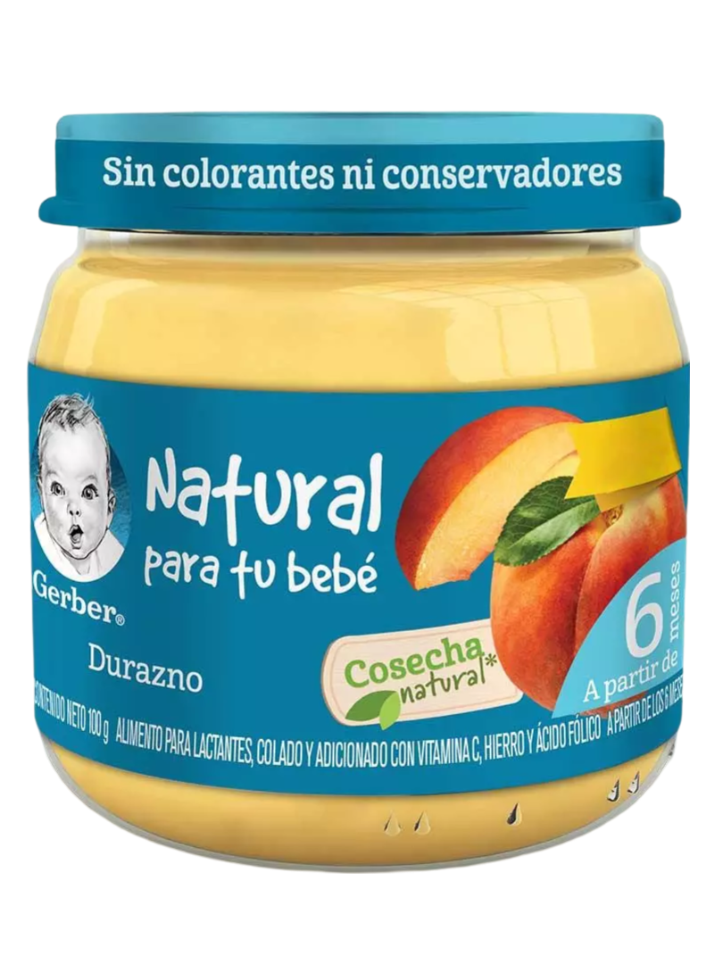 GERBER 2A ET 24 100GR DURAZNO